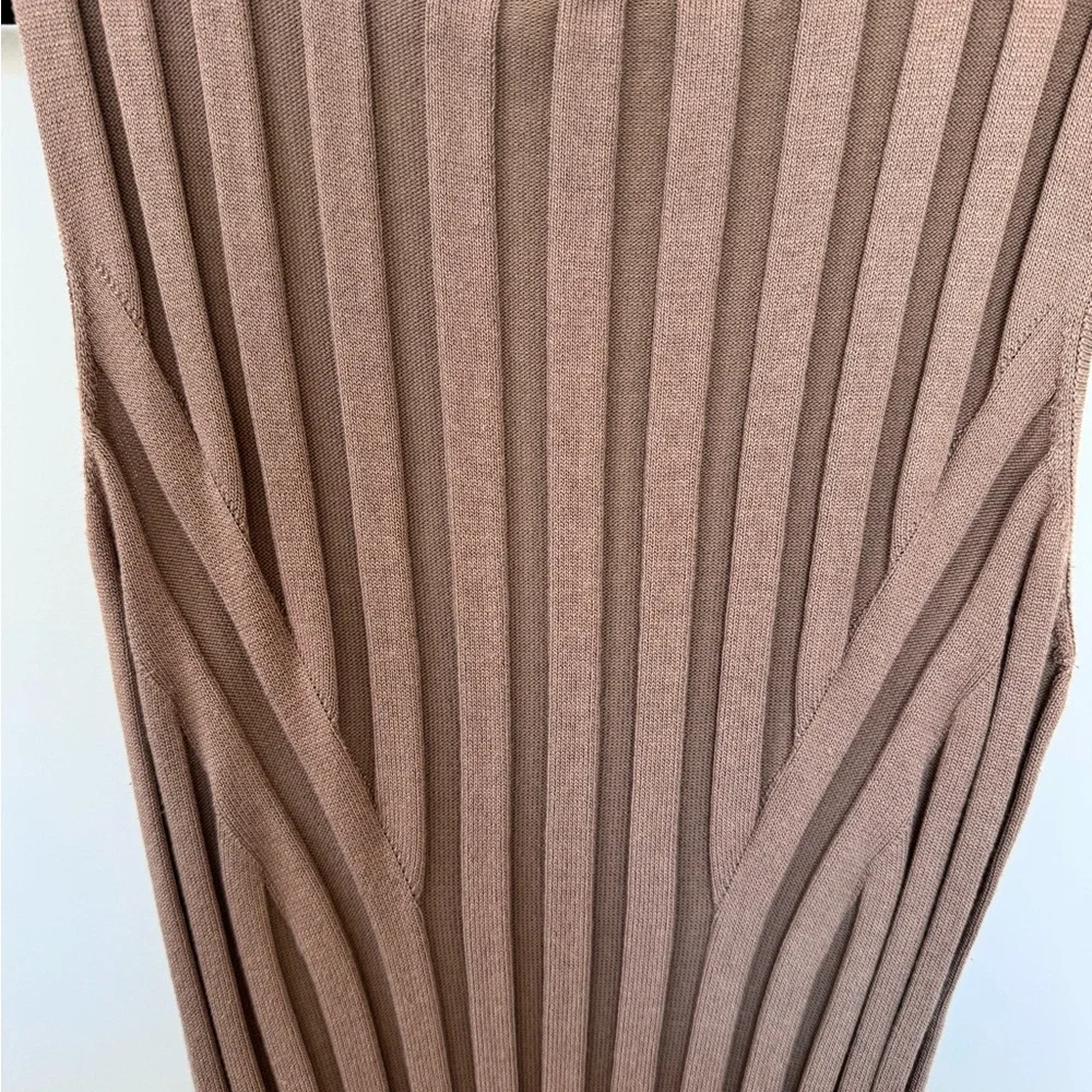 Bohme Brown Sleeveless Ribbed Dress - Picture 5 of 8